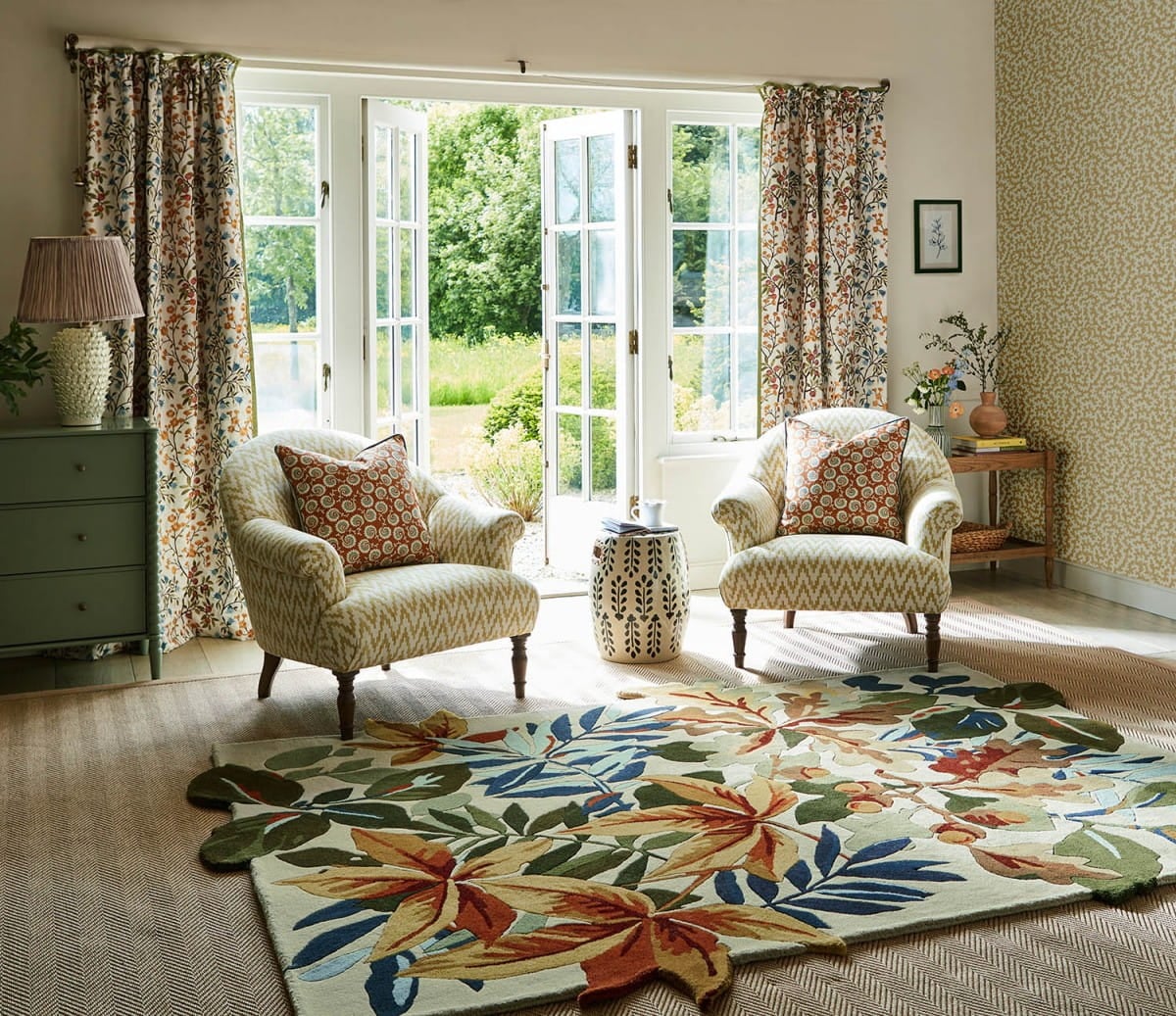 Dywan leśne liście ROBIN’S WOOD RUSSET BROWN 146501 Sanderson