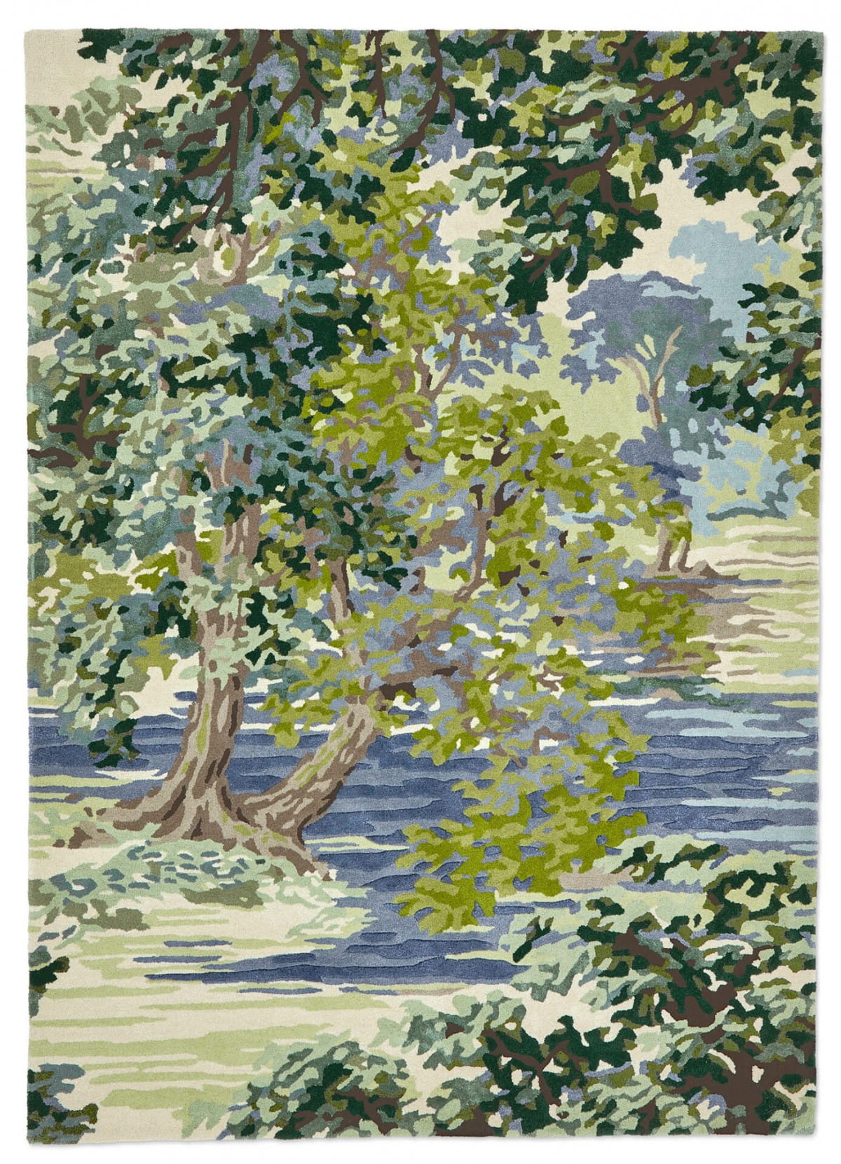 Dywan z roślinnym wzorem ANCIENT CANOPY FOREST GREEN 146708 Sanderson