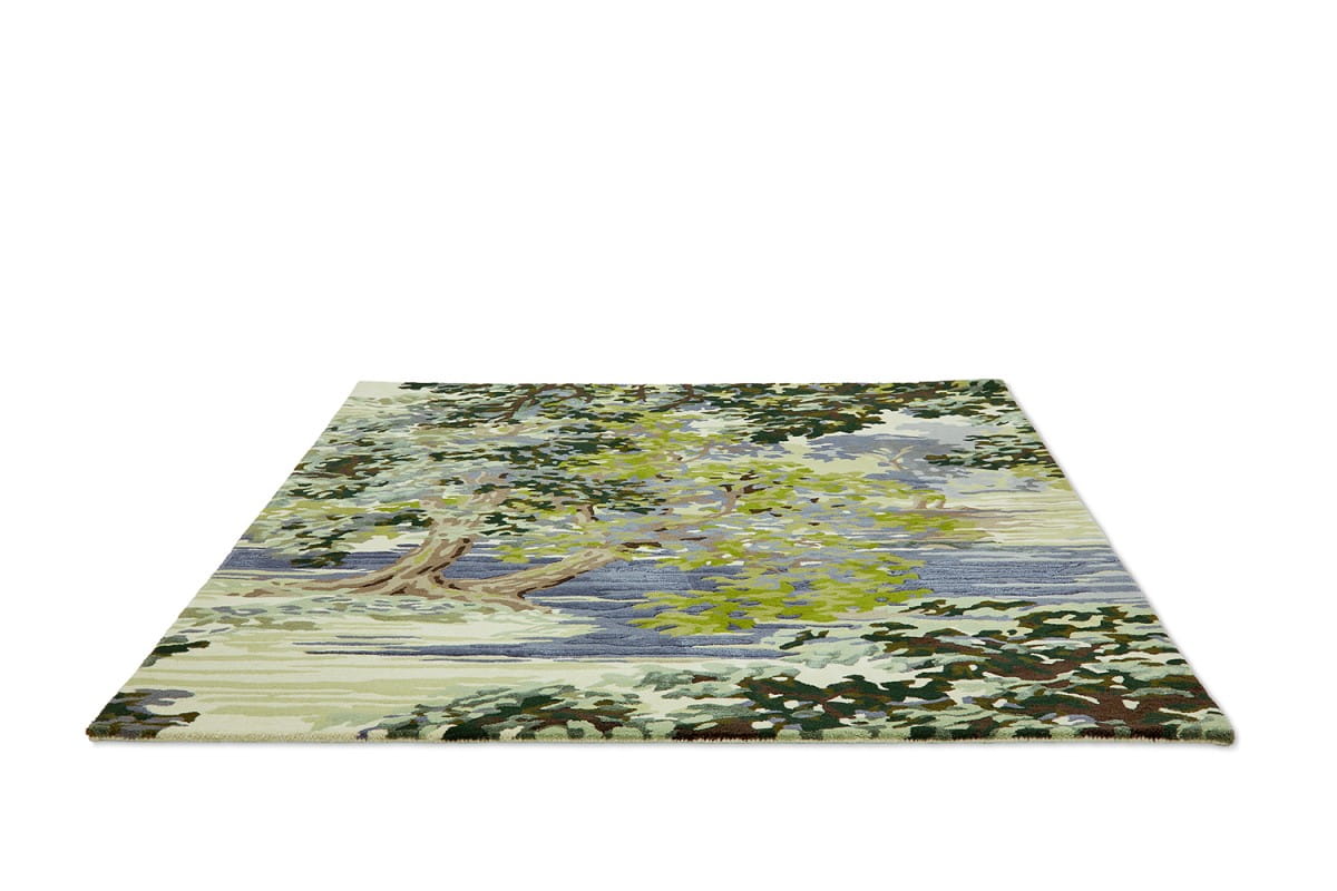 Dywan z roślinnym wzorem ANCIENT CANOPY FOREST GREEN 146708 Sanderson