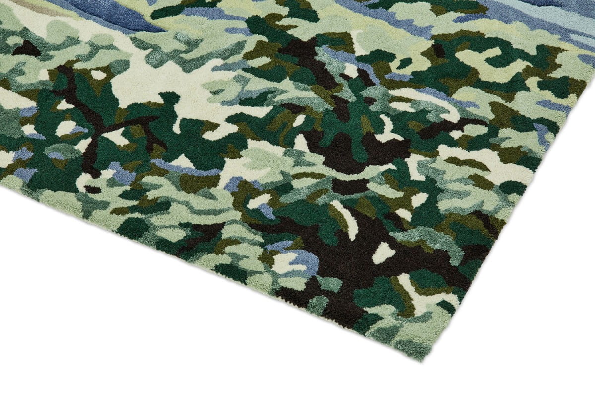 Dywan z roślinnym wzorem ANCIENT CANOPY FOREST GREEN 146708 Sanderson