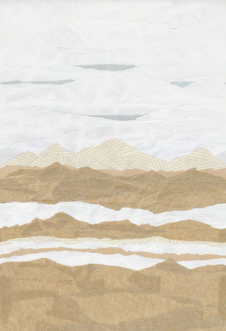 Mural papierowy krajobraz gór Casadeco PAPC 89661304 L Dune De Papier Papercraft
