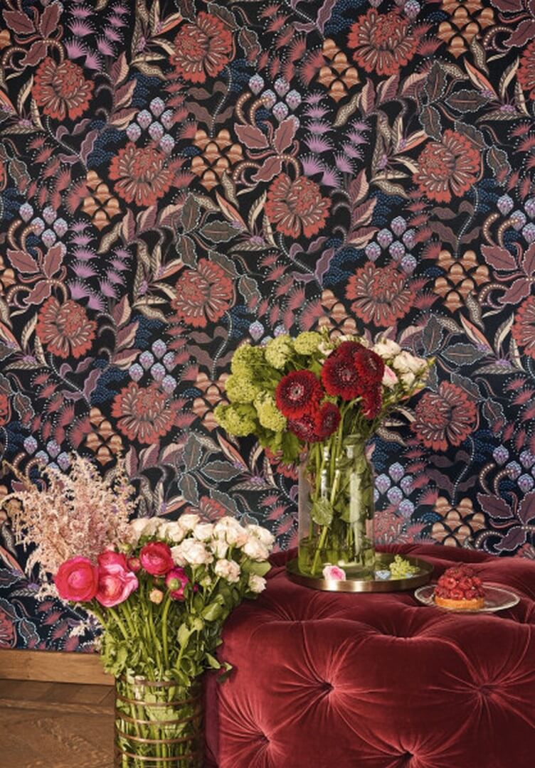 Tapeta florystyczna Casadeco DERB 89282248 Bloomsbury Derby