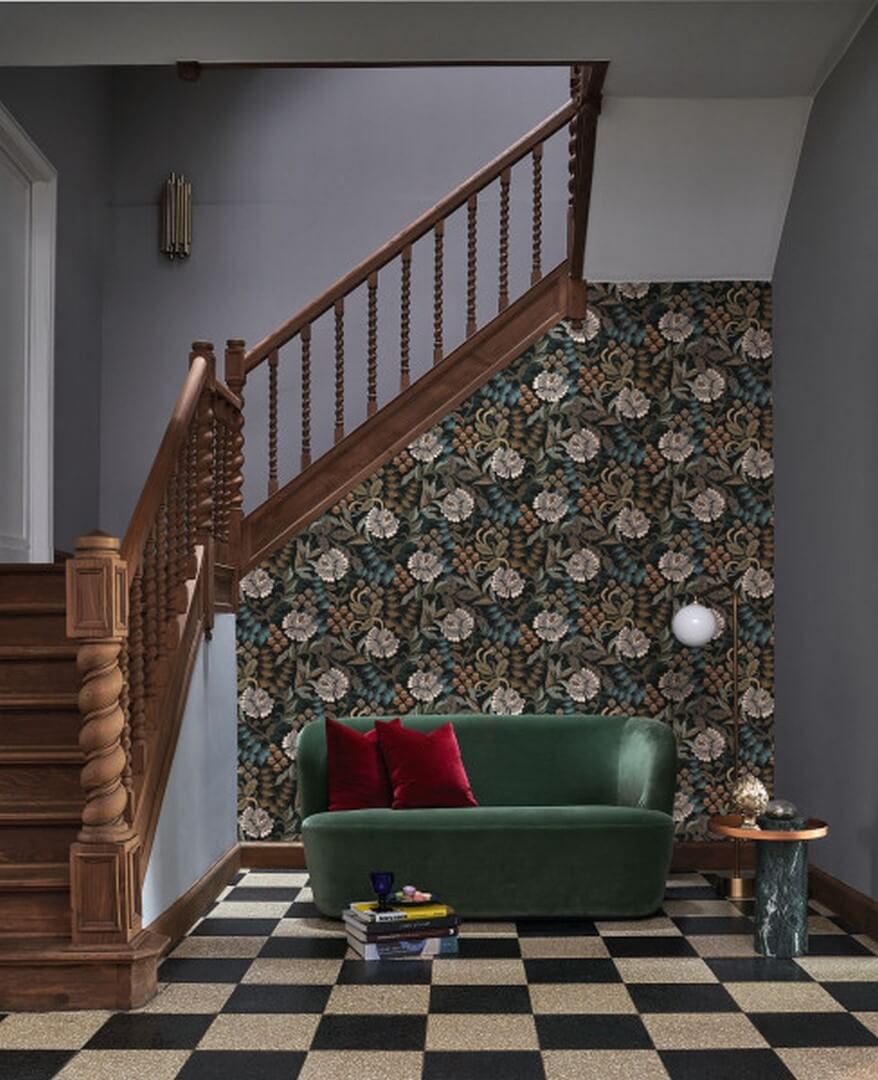 Tapeta florystyczna Casadeco DERB 89282248 Bloomsbury Derby