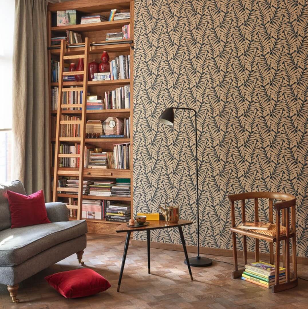 Tapeta liście paproci Casadeco DERB 89312877 Preston Derby