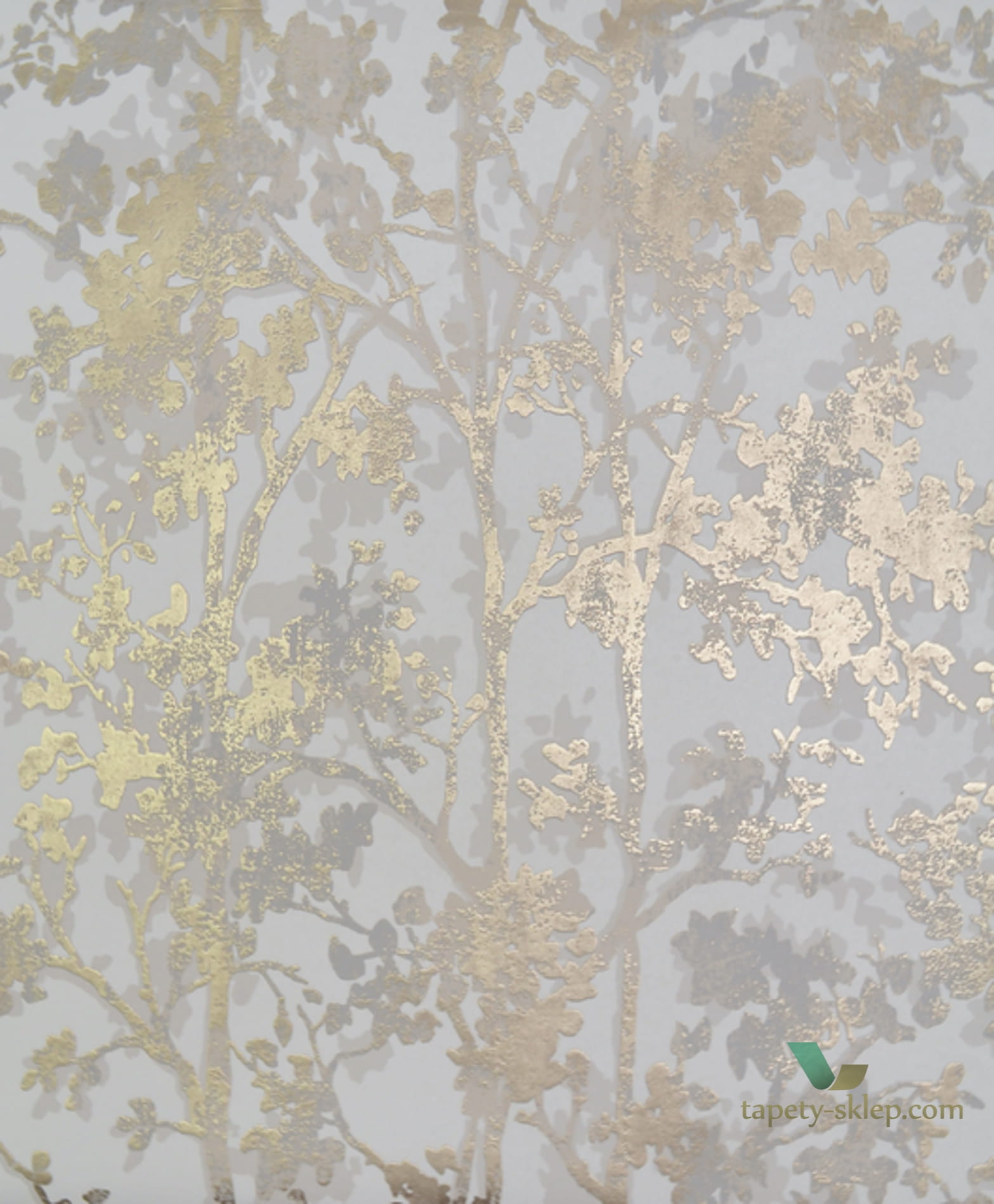 Tapeta roślinna York Wallcoverings NW3583 Shimmering Foliage Modern Metals 2