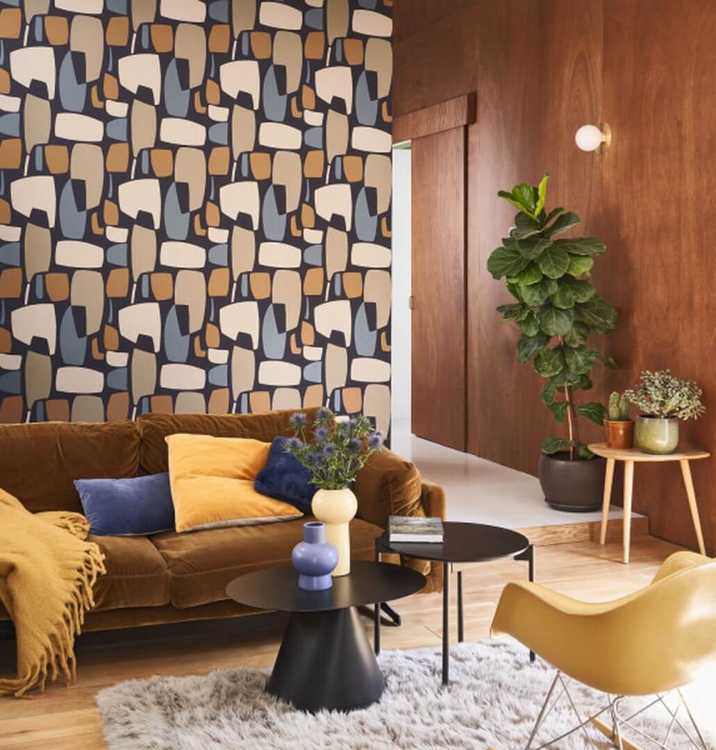 Tapeta geometryczna retro Casadeco MISI 89389515 Module Milano Sixties