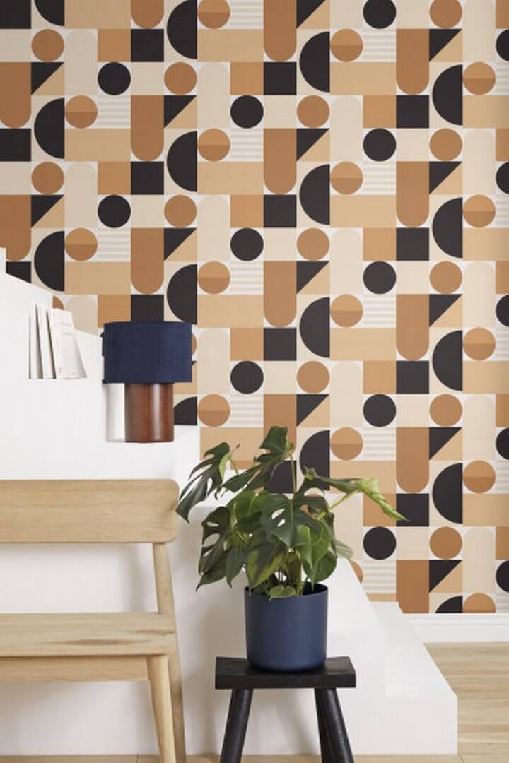 Tapeta retro z geometrycznym wzorem Caselio OTLS 105052154 Limit Outlines
