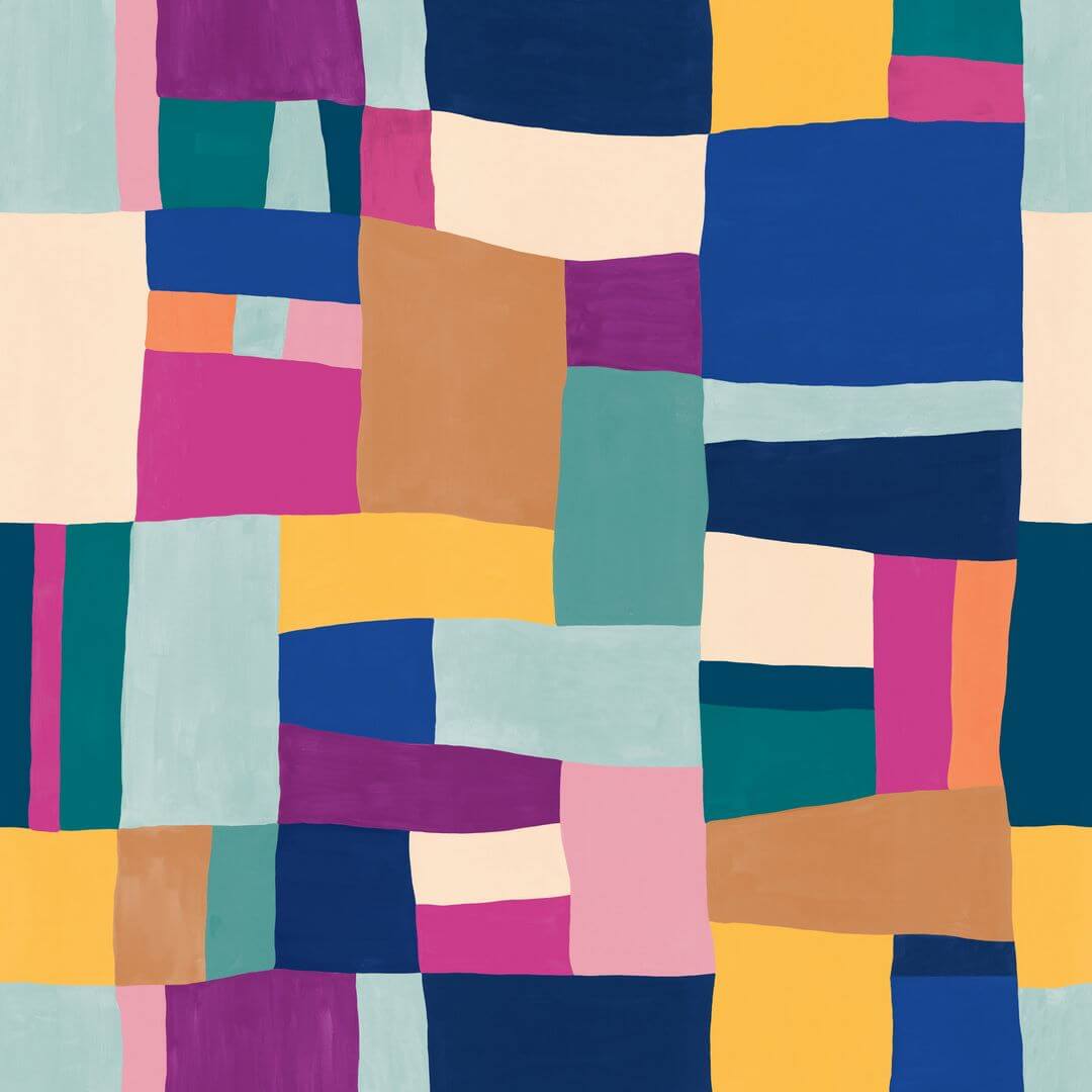 Mural geometryczny patchwork Caselio PMW 104893406 S Wonderfull Patchwork Pimp My Wall