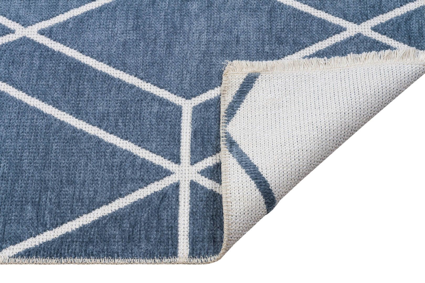 1 szt / 24H 160x230 cm Dywan dwustronny geometryczny Boucle 4126 Diamond Blue