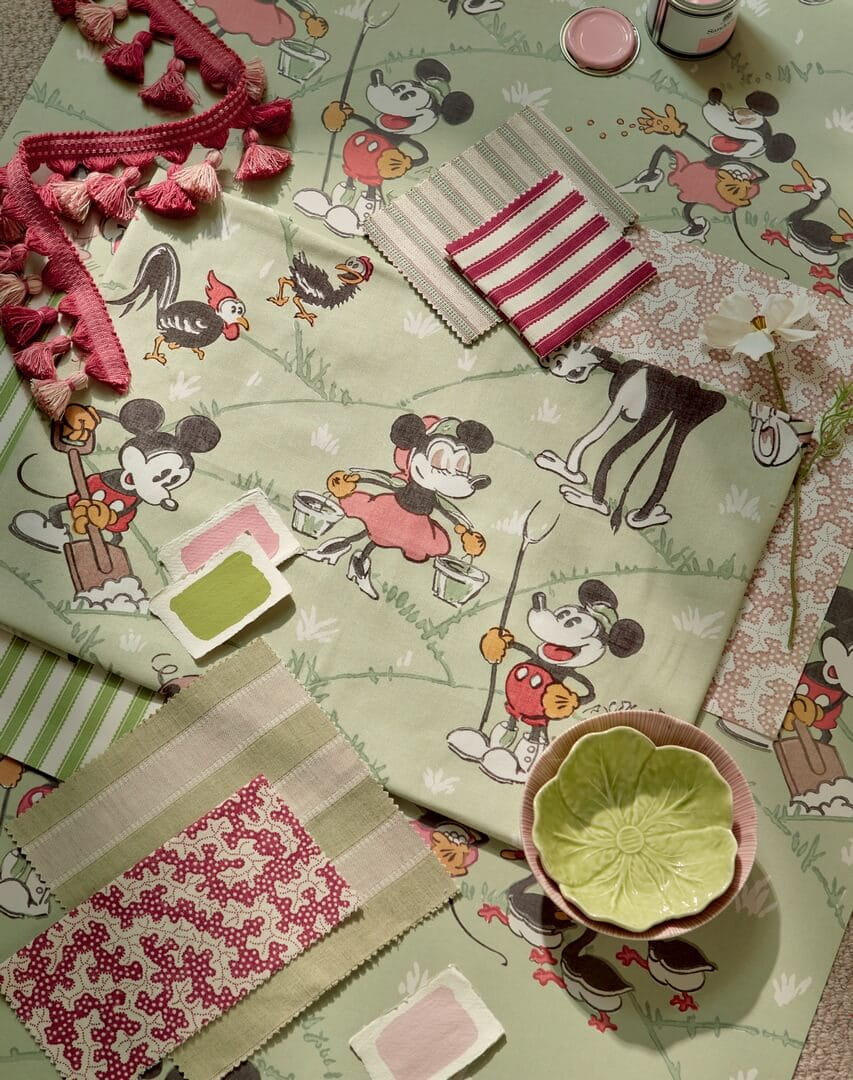 Tapeta Disney Myszka Miki i Minnie na farmie Sanderson 217267 Mickey At The Farm
