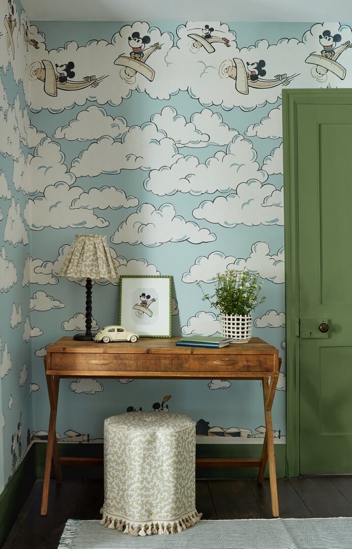 Mural Disney Myszka Miki i Minnie chmury Sanderson 217292 Mickey In The Clouds