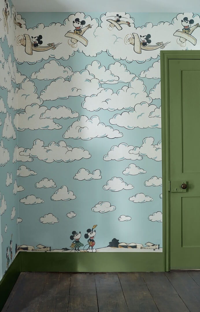 Mural Disney Myszka Miki i Minnie chmury Sanderson 217292 Mickey In The Clouds