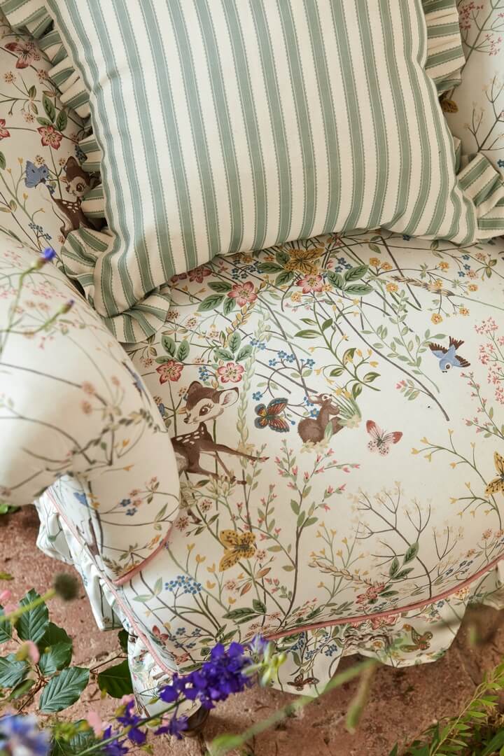Tkanina Disney jelonek Bambi i przyjaciele Sanderson 227158 Bambi