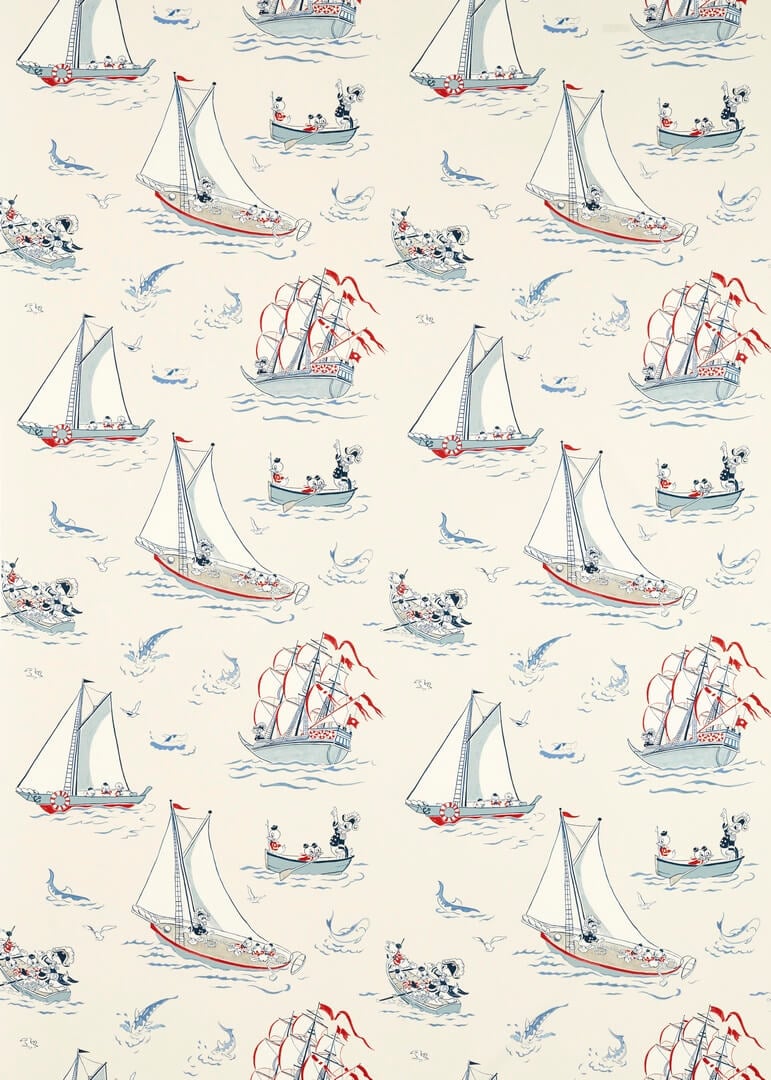 Tkanina Disney Kaczor Donald Sanderson 227162 Donald Nautical