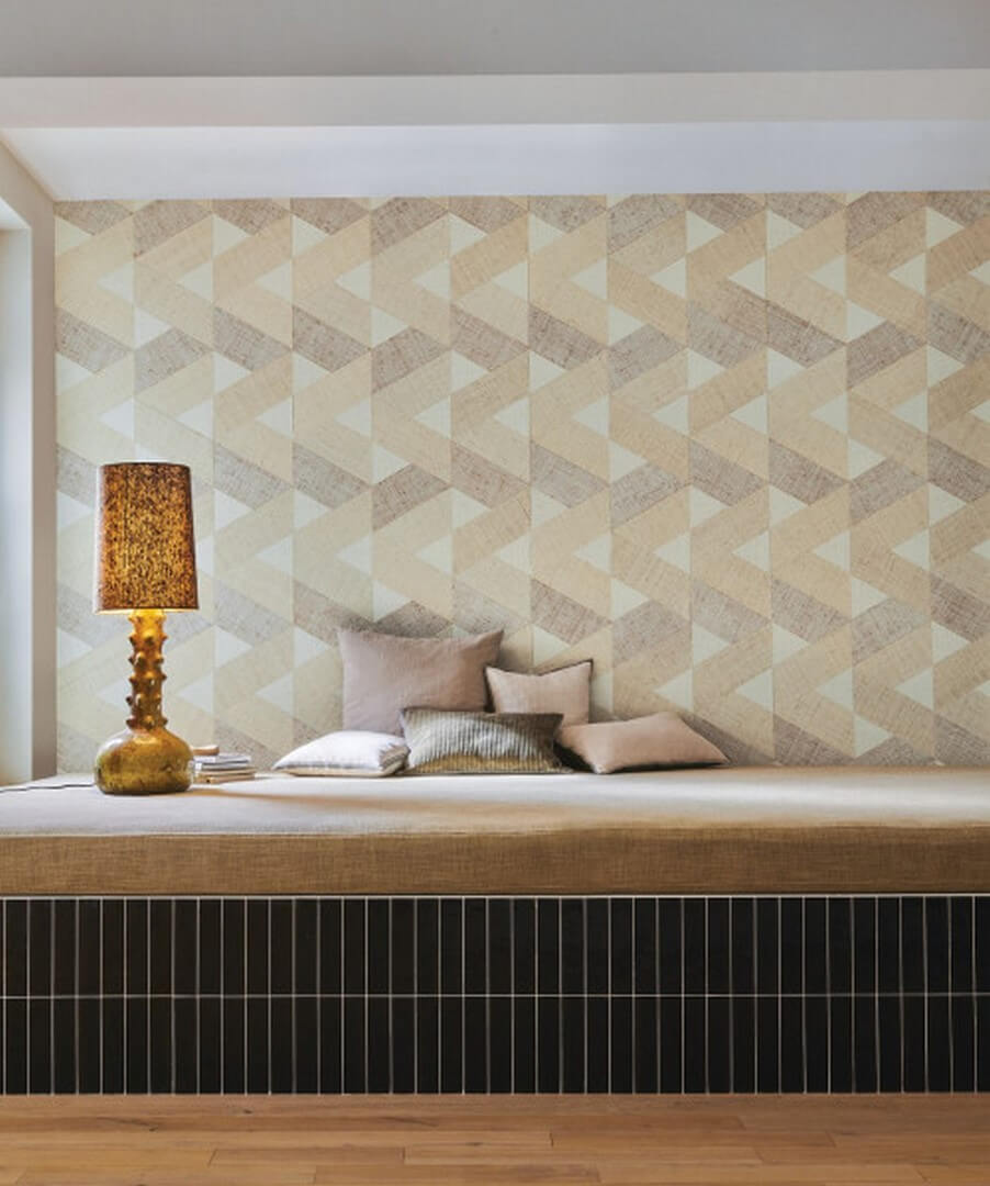 Tapeta geometryczna z rafii Casamance 71240112 Solal