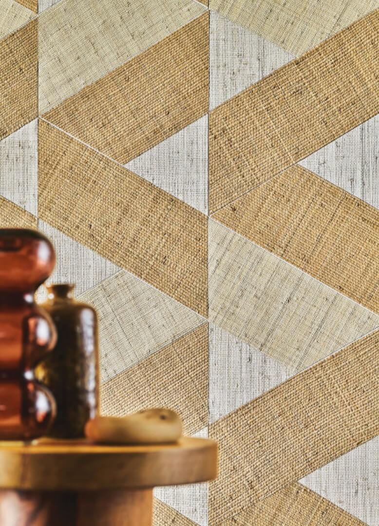 Tapeta geometryczna z rafii Casamance 71240213 Solal