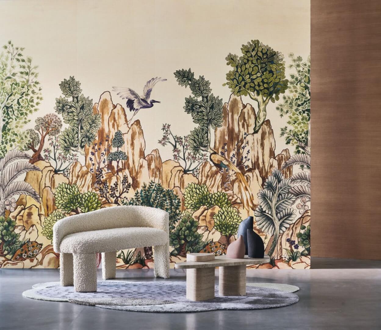 Mural botaniczny krajobraz Casamance 71280118 Hang Mua Exploration