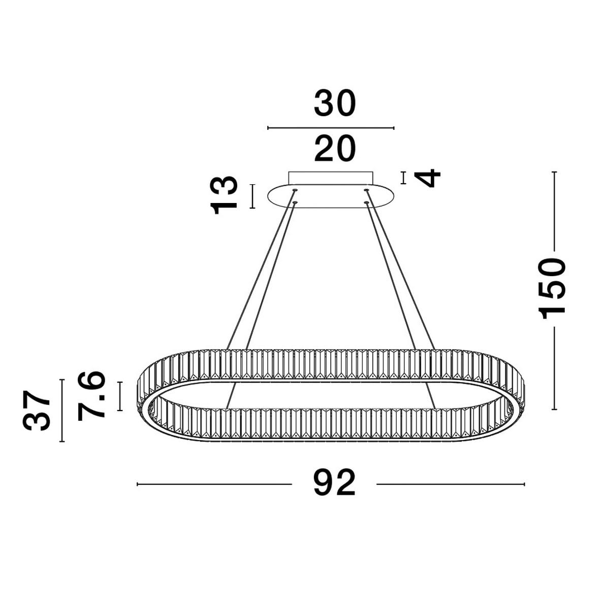 Lampa wisząca nowoczesna Luces Exclusivas BAUTA LE42672