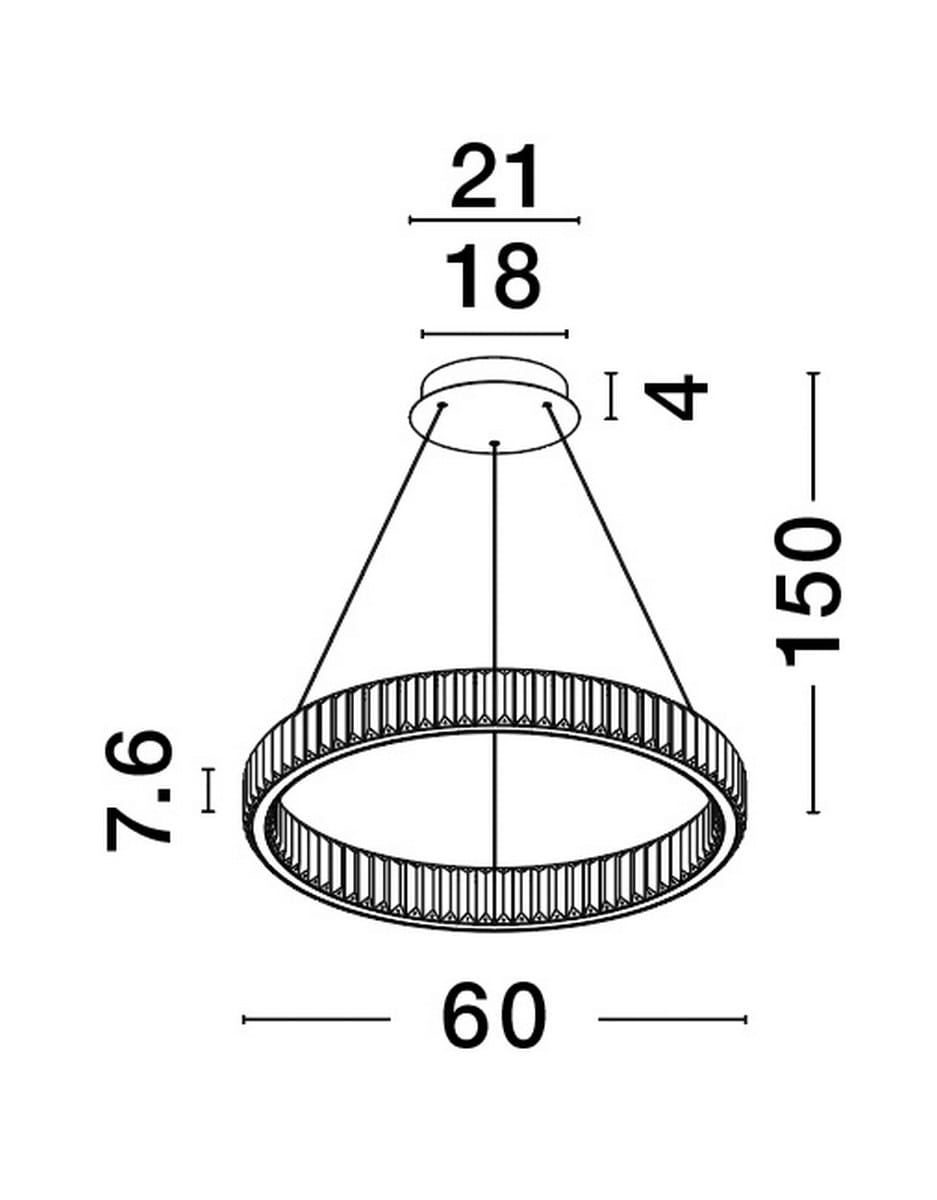 Lampa wisząca nowoczesna Luces Exclusivas BAUTA LE42674