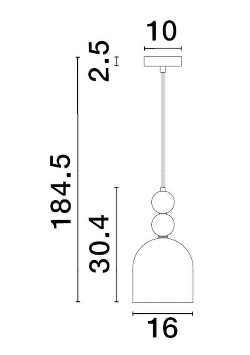 Lampa wisząca nowoczesna pojedyncza Luces Exclusivas BALAM LE43396