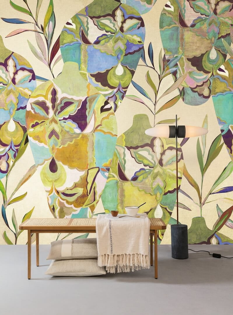 Mural wazony i liście Khroma DG4AMP1032 Amphor Wall Designs IV