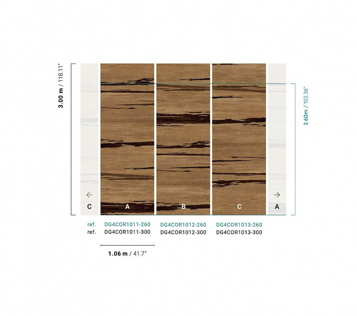 Mural jak korek Khroma DG4COR1011 Cork Wall Designs IV