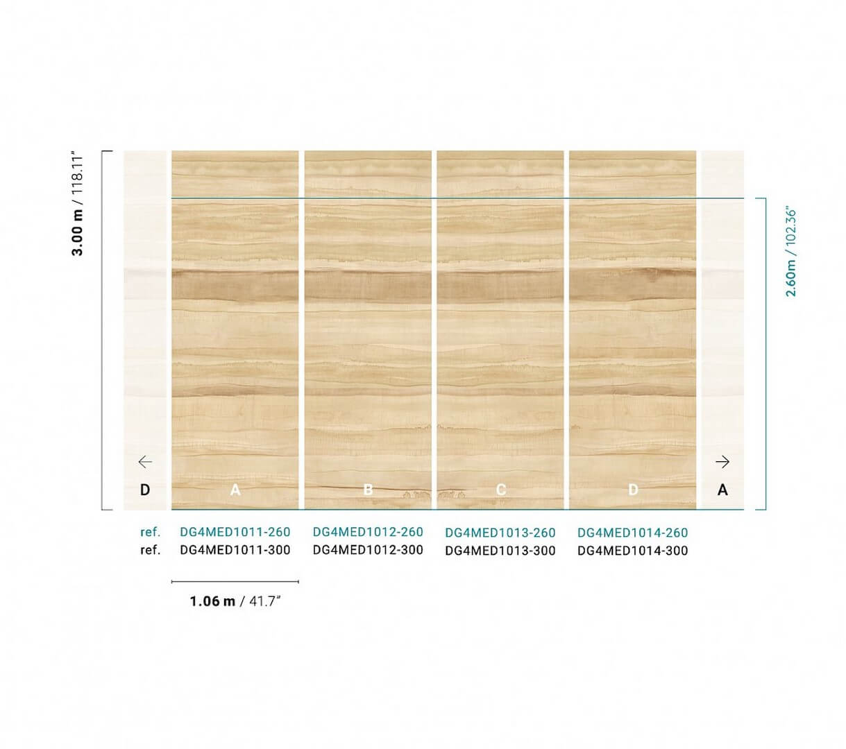 Mural artystyczny cieniowany Khroma DG4MED1011 Medite Wall Designs IV