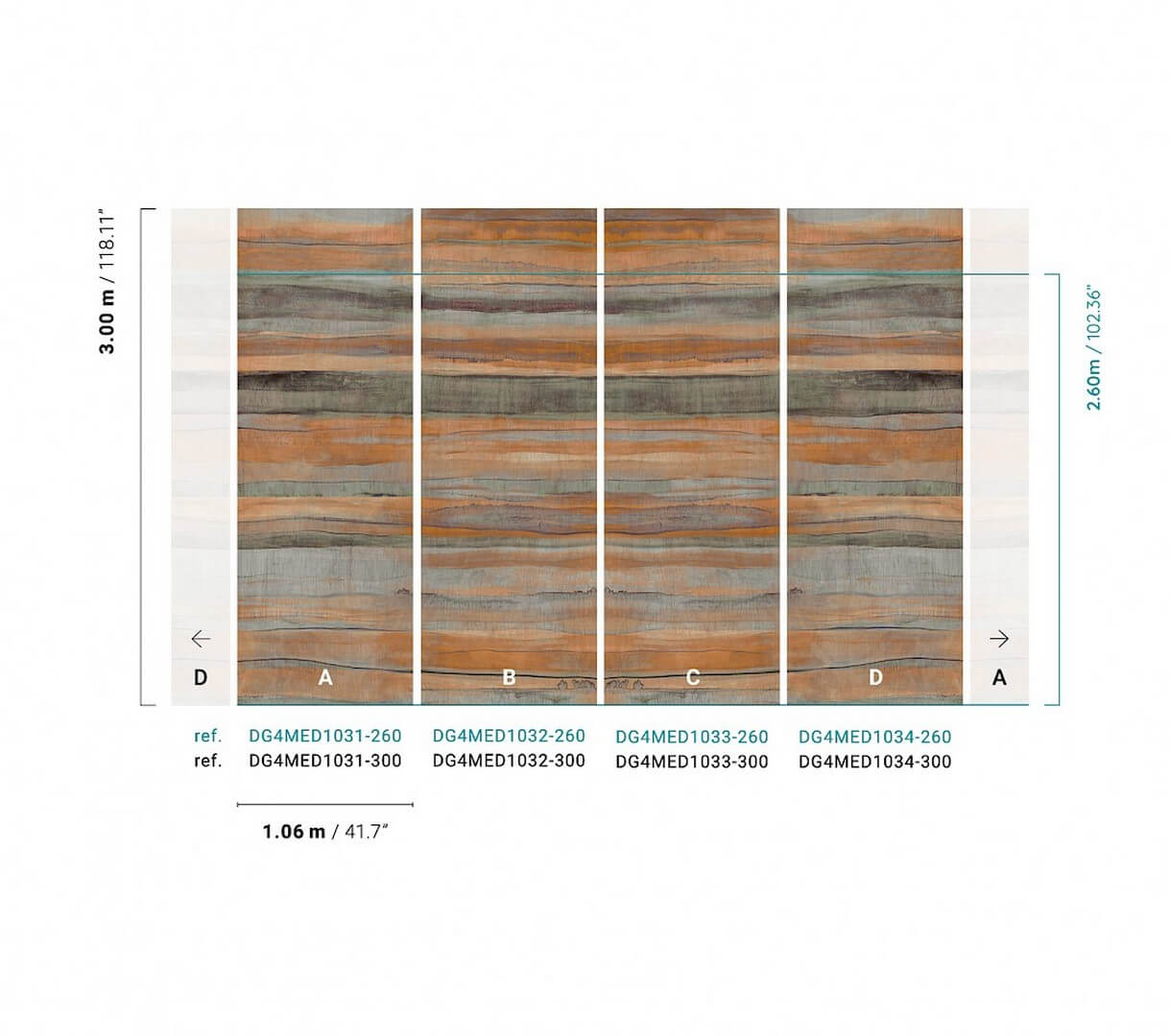 Mural artystyczny cieniowany Khroma DG4MED1034 Medite Wall Designs IV