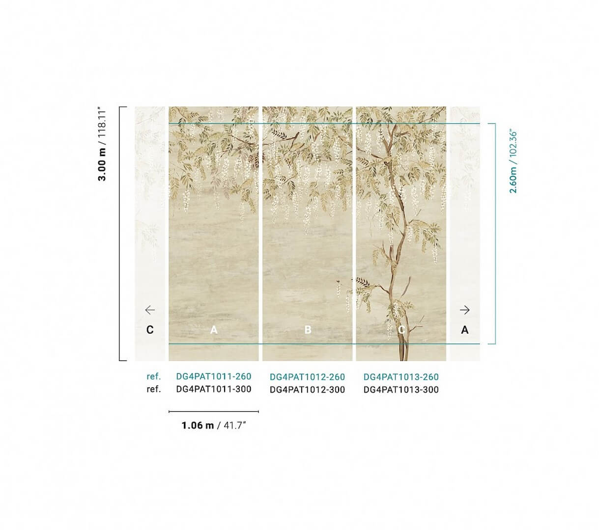 Mural drzewo Khroma DG4PAT1012 Patio Wall Designs IV
