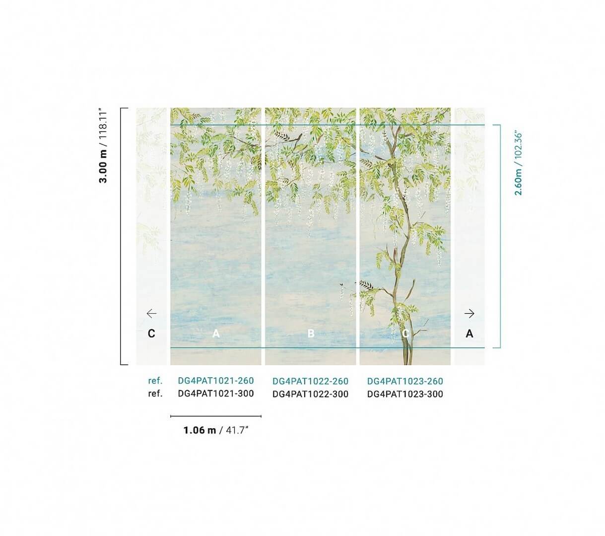 Mural drzewo Khroma DG4PAT1023 Patio Wall Designs IV