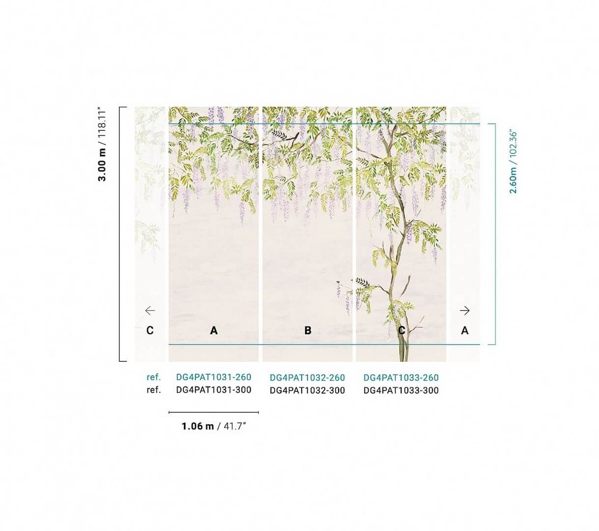 Mural drzewo Khroma DG4PAT1033 Patio Wall Designs IV