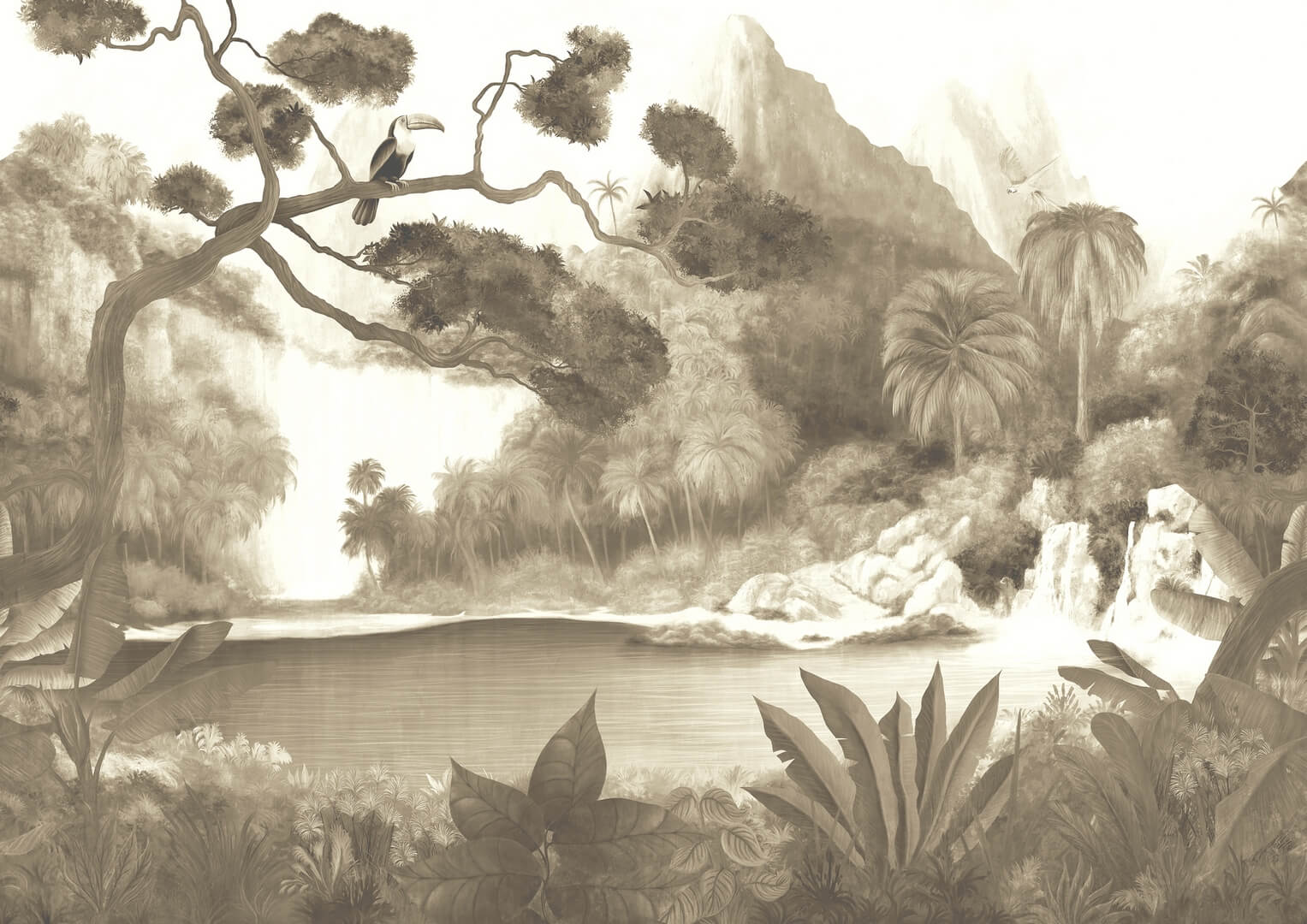 Mural krajobraz dżungli Khroma DG4TOU1011 Toucan Wall Designs IV