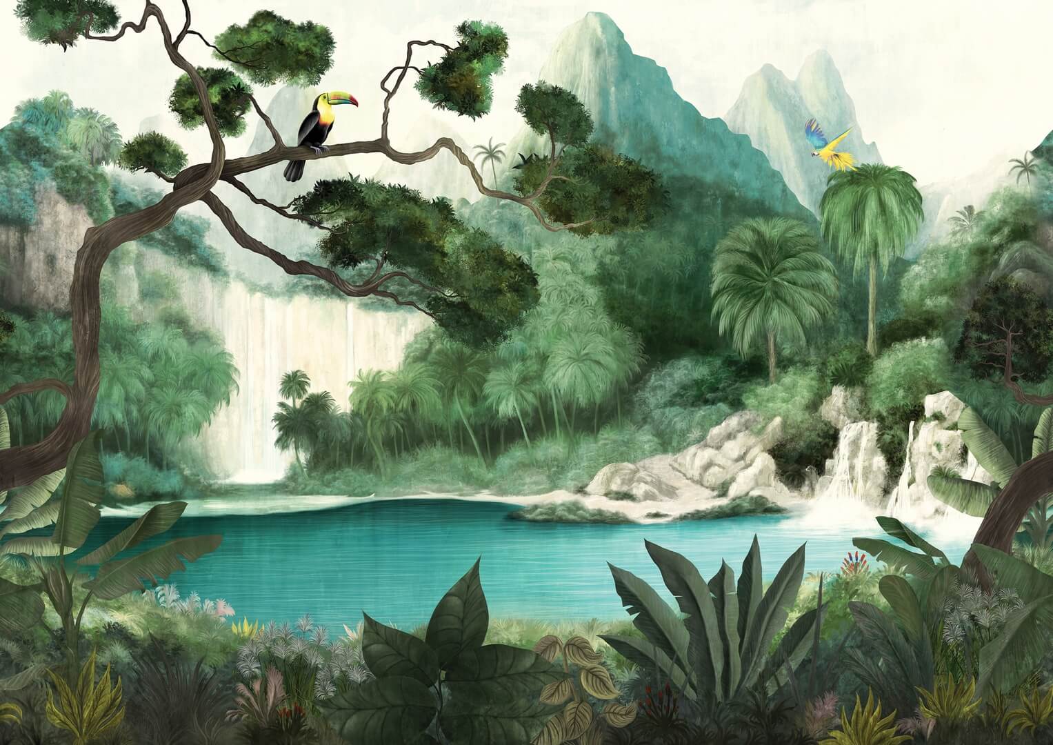 Mural krajobraz dżungli Khroma DG4TOU1023 Toucan Wall Designs IV