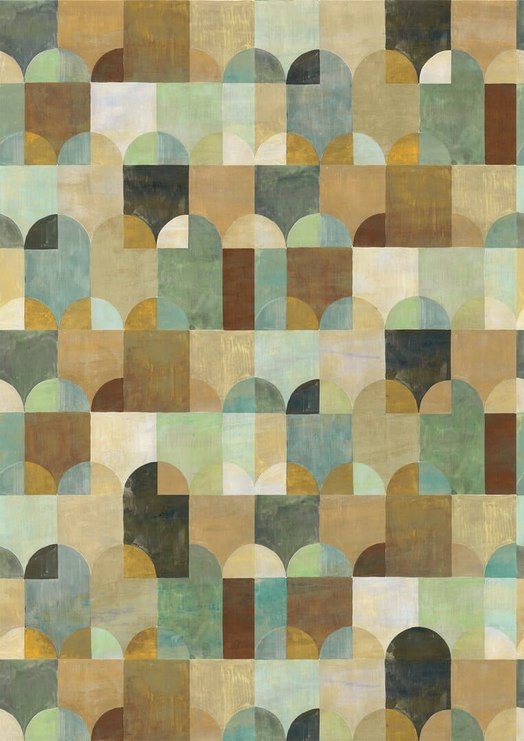 Mural geometryczny łuki Khroma DGILA2022 Arc Wall Designs IV