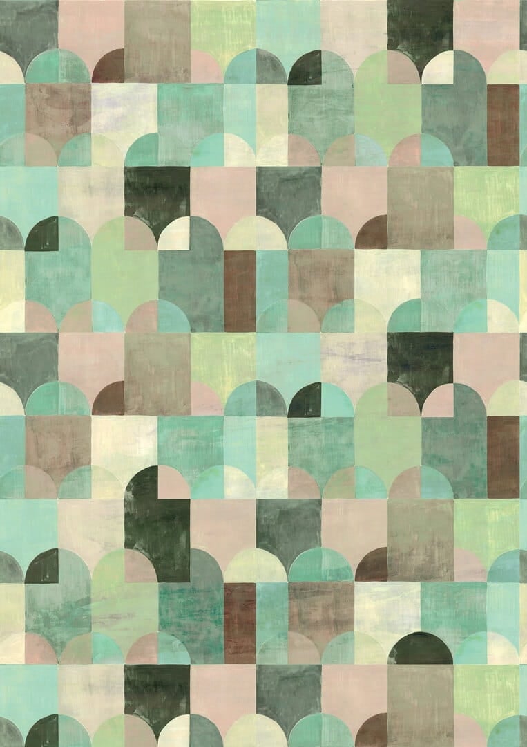 Mural geometryczny łuki Khroma DGILA2051 Arc Wall Designs IV