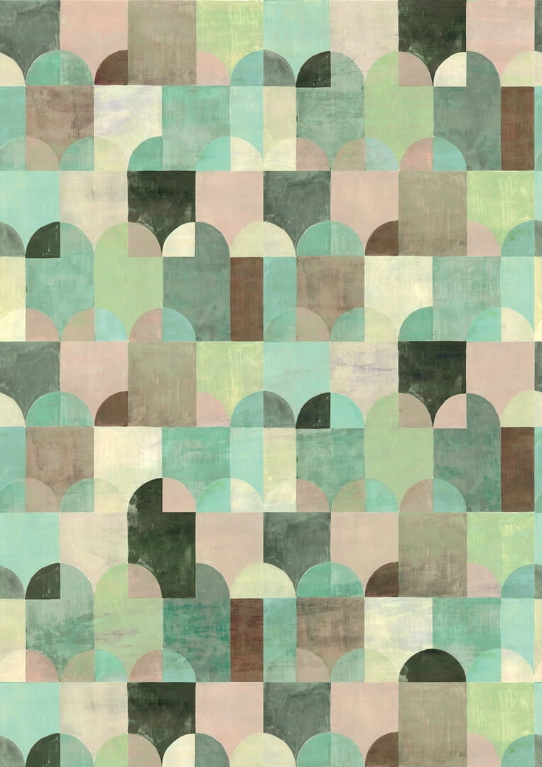 Mural geometryczny łuki Khroma DGILA2052 Arc Wall Designs IV