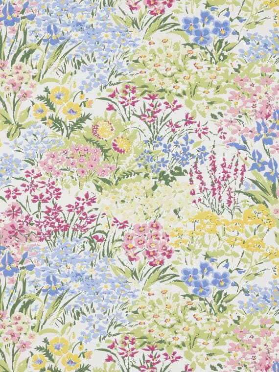 Tapeta kwiaty w stylu vintage Pierre Frey FP760001 Jolies Fleurs Veranda by Caspari