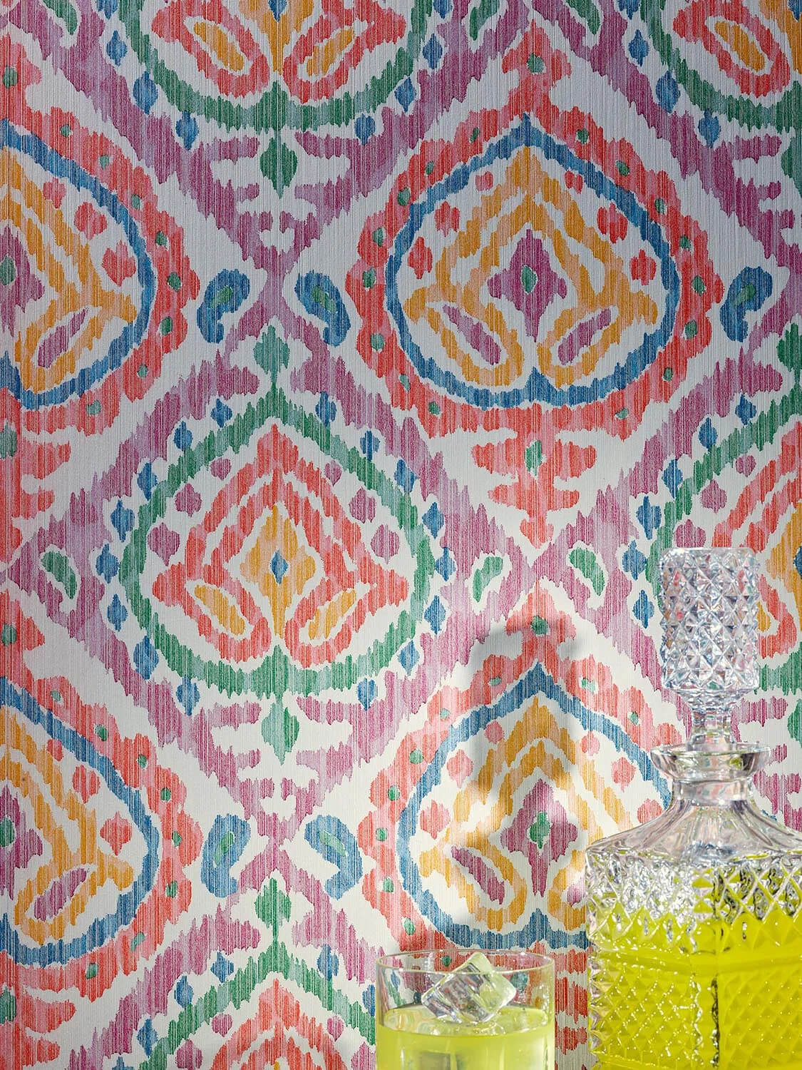 Tapeta w etnicznym stylu Pierre Frey FP766002 Kilim Veranda by Caspari