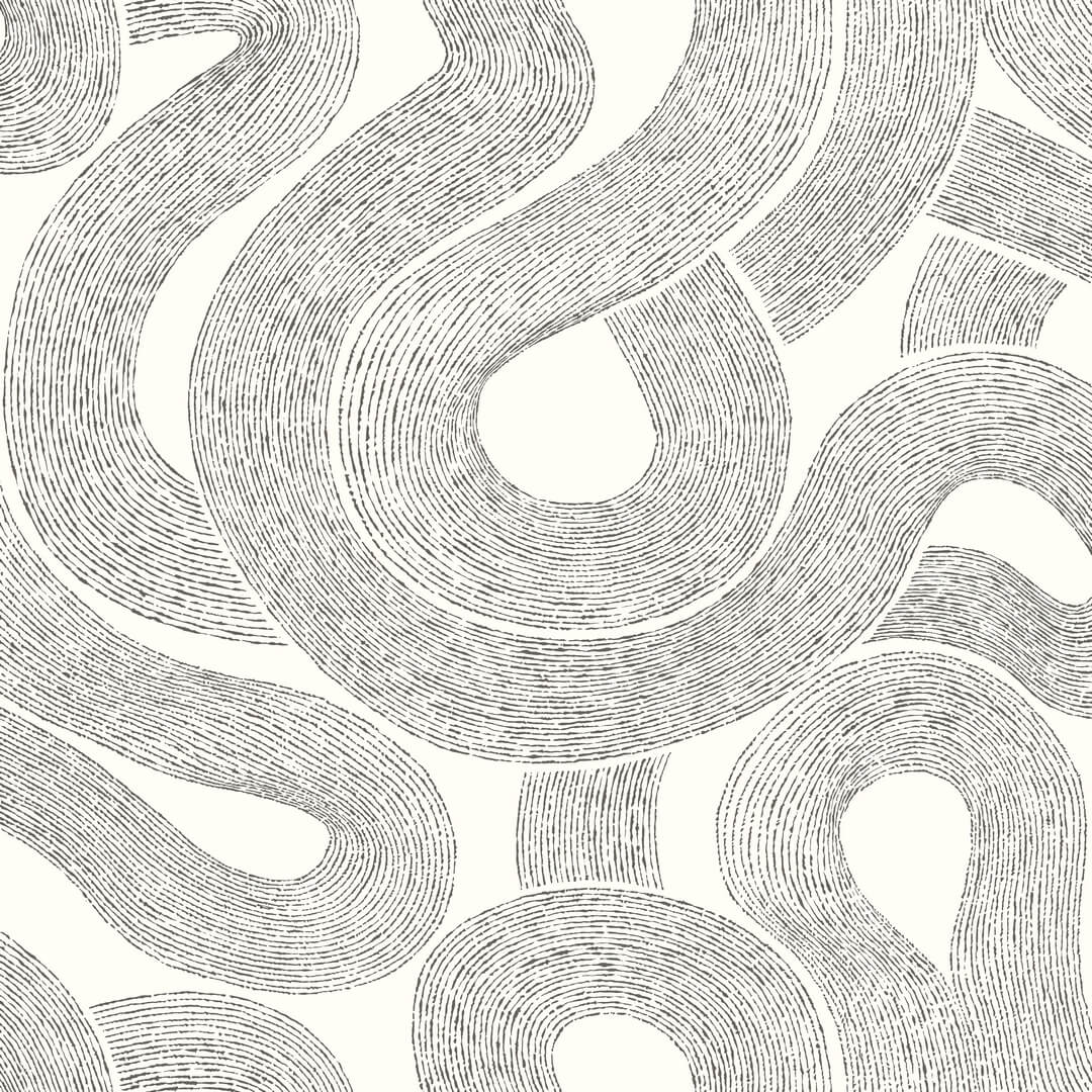 Tapeta abstrakcyjne fale Sandberg 805-01 Zen White Mons Klint
