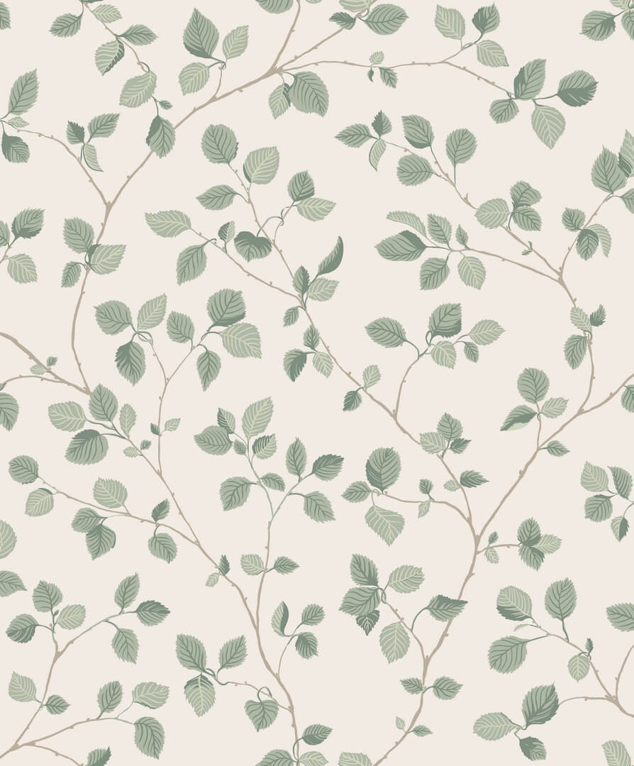 Tapeta liście Sandberg S10322 Bokskog Garden Green Mons Klint
