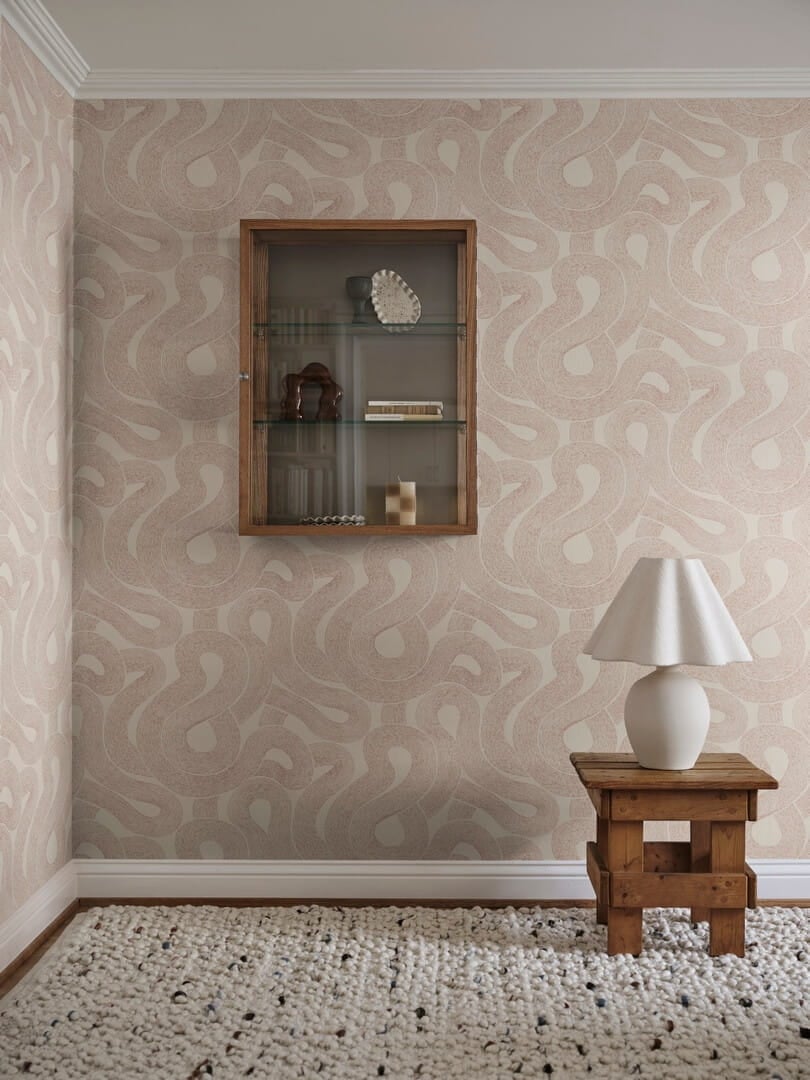 Tapeta abstrakcyjne fale Sandberg S10329 Zen Terracotta Mons Klint