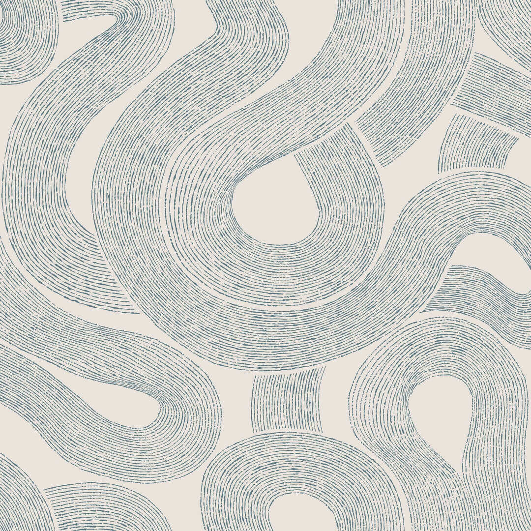 Tapeta abstrakcyjne fale Sandberg S10330 Zen Indigo Blue Mons Klint