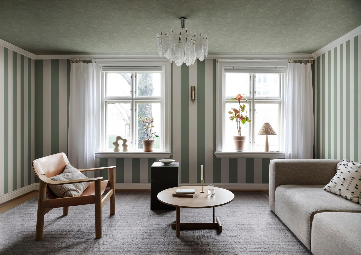 Tapeta marmur Sandberg S10332 Marion Sage Green Mons Klint