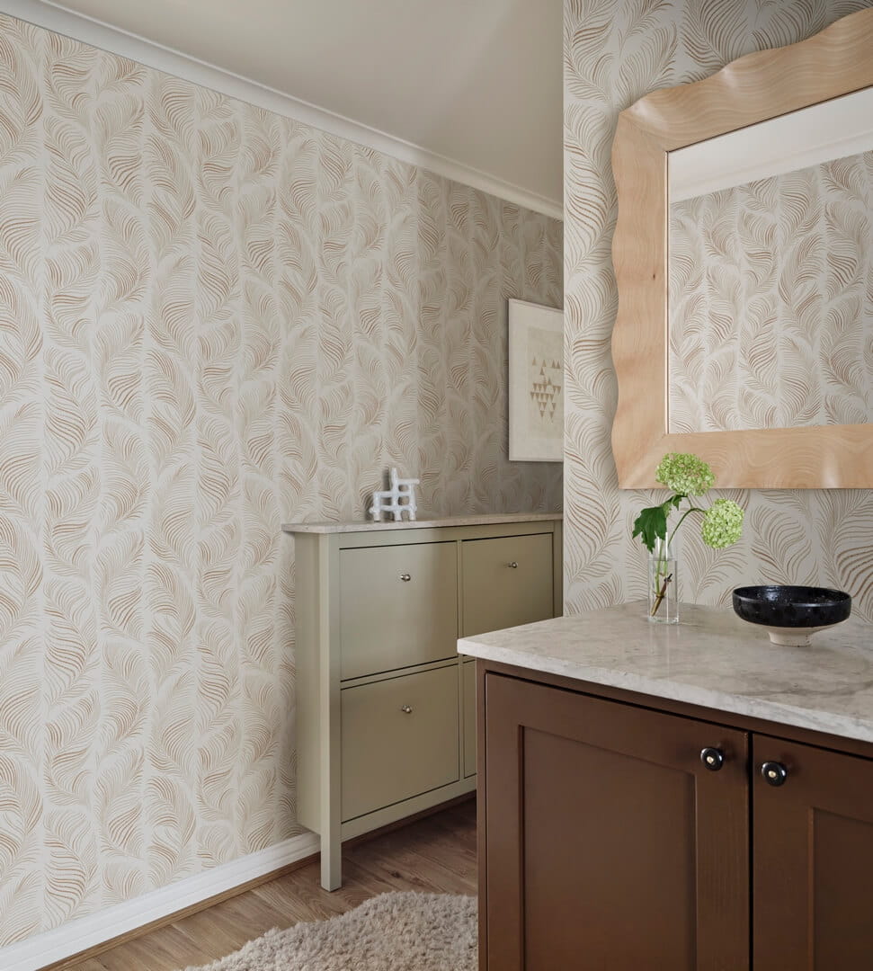 Tapeta pióra Sandberg S10337 Grace Beige Mons Klint