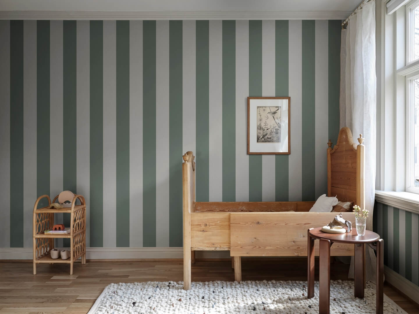 Tapeta pasy Sandberg S10341 Magnus Forest Green Mons Klint