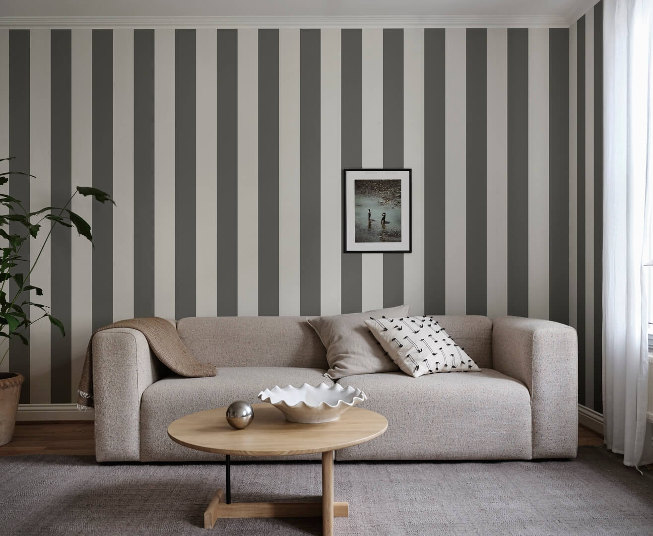 Tapeta pasy Sandberg S10342 Magnus Dark Gray Mons Klint