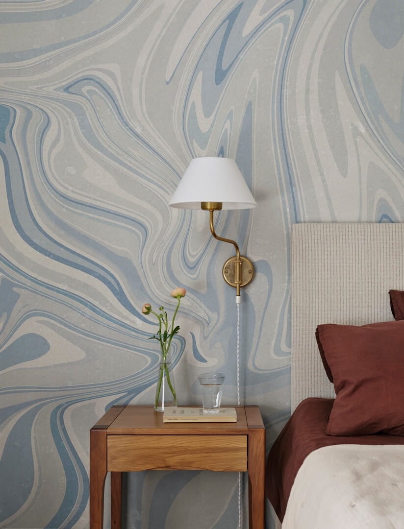 Fototapeta jak marmur Sandberg S10350 Klint Misty Blue Mons Klint