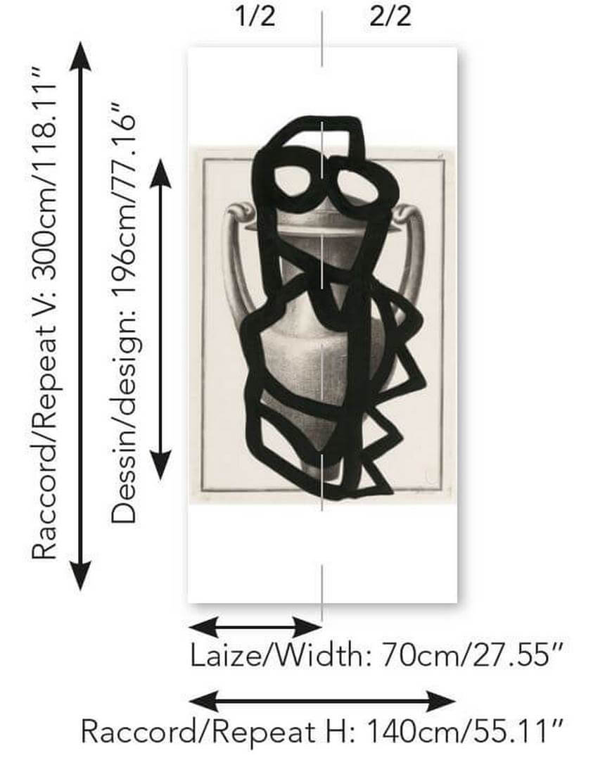Mural artystyczny Pierre Frey FP572001 Amphore 02 Les Dessins 4