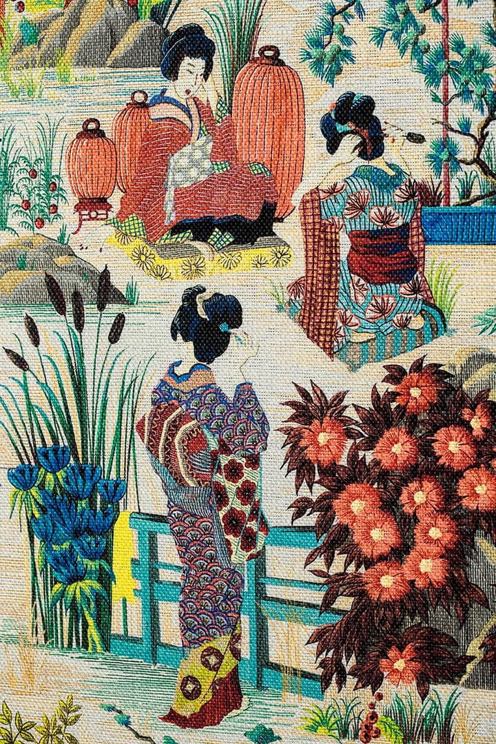 Tapeta japońskie scenki rodzajowe Pierre Frey FP590001 Ogaki Les Dessins 4