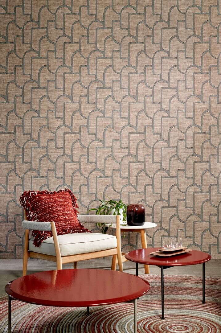 Tapeta zaokrąglone kształty Arte Esparto Iberico 18916 Totem Essentials